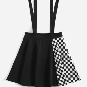 Chic Strappy Skirt – Black with Bold Side Stripes TEENS
